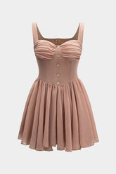 Sleeveless Slip Chiffon Mini Dress